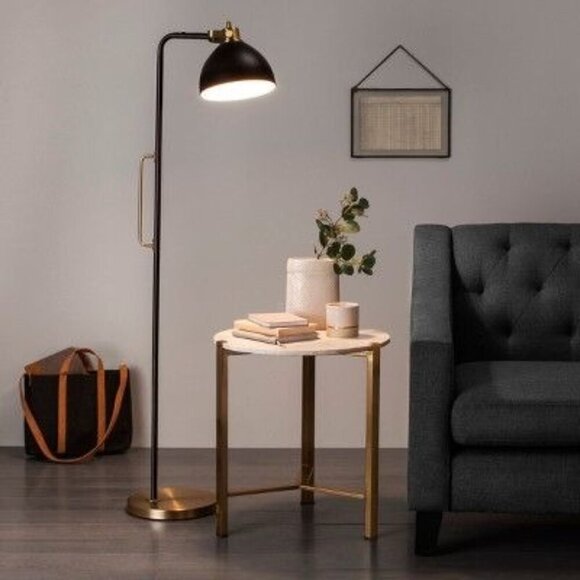 Black & Brass Handle Floor Lamp Metal - Hearth & Hand Magnolia Target 2017 - Picture 3 of 7